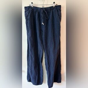Vince Camuto Navy Blue Linen Pants | Women’s Size Medium